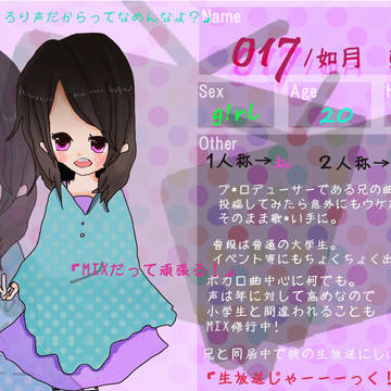 【ぴく動】０１７/如月　藍那【歌*い手】