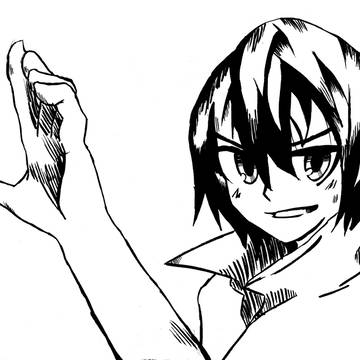 アナログgぺんと筆ペンで落書き