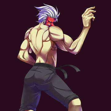 Mr.カラテで広背筋の練習