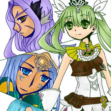 ルンファ４線画塗ったった♪