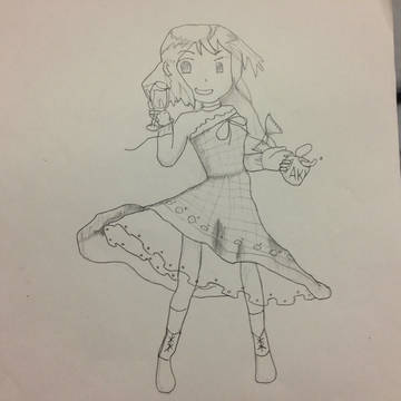 ビール子 線画
