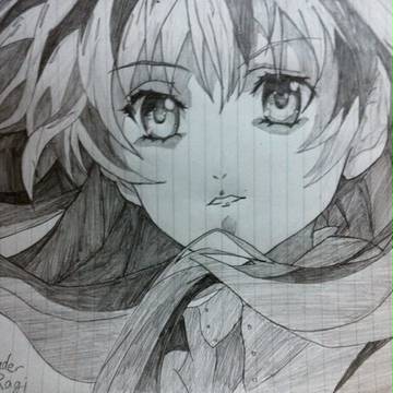 誰だかわからない…シャーペン絵