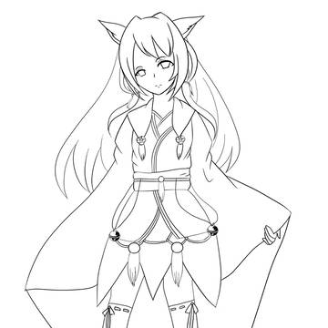 ねこみみ系和服少女
