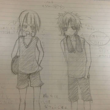 女バスの友達に頼まれて描いたやーつ。