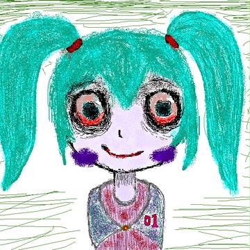 初音ミク描きました