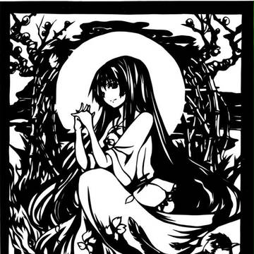 【切り絵】　蓬莱山輝夜
