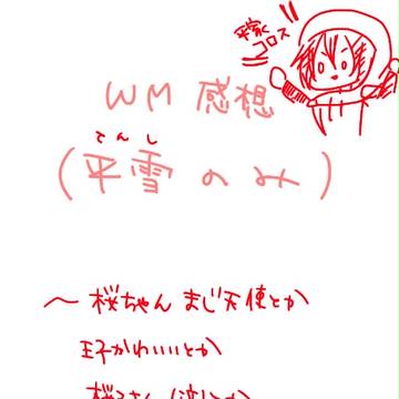 WM感想(コドブレ)(腐向け)