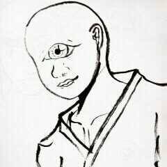 墨で描いたら雰囲気あるな!!