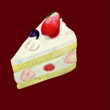 ケーキ　模写