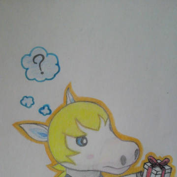 下手な絵に色塗りました