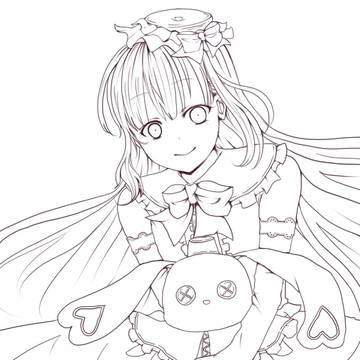 やっと線画終わったー！！