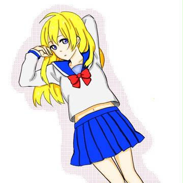 【塗らせて頂きました】セーラー少女