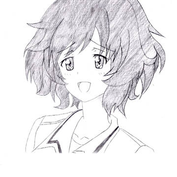 ガルパン11話より　秋山優花里を描いてみた