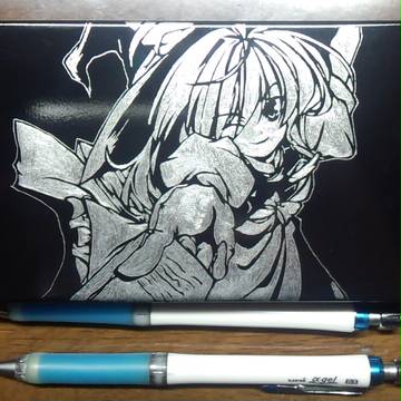 【筆箱】 霧雨魔理沙を彫ってみた