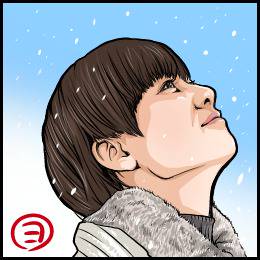 雪が降ってる