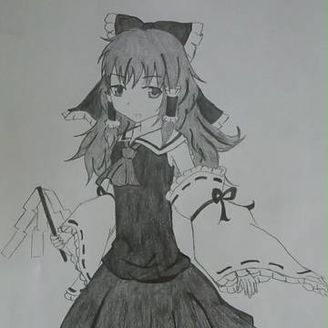博麗 霊夢【シャーペン画】