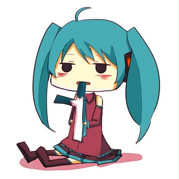 ミクネギかじり。