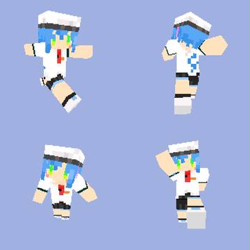 マインクラフト,夏服っぽい子スキン