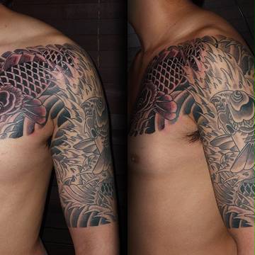 鯉　black&grey　JAPANESE