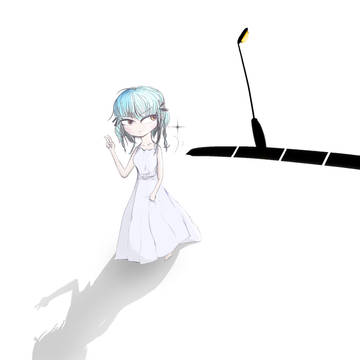 街灯Vサイン