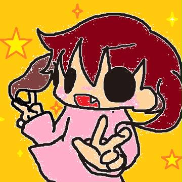 クレヨン風フーちゃん【うちの３姉妹】