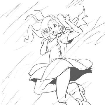 落下する女の子
