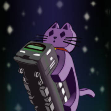 電車に乗る猫