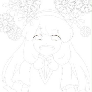 菜花黄名子　線画