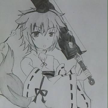 犬走 椛【シャーペン画】