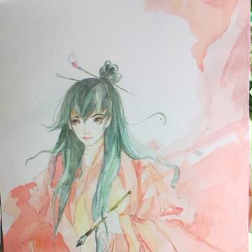 水彩。
