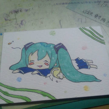 初カラーでミク！(*´∇｀*)