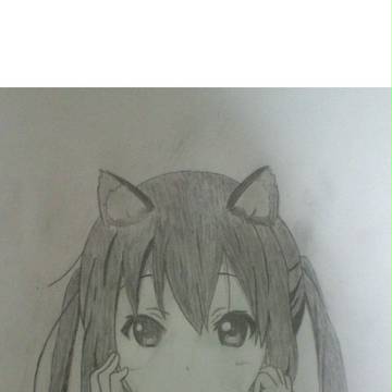 けいおん！の中野梓を描いてみた