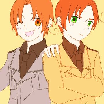 イタちゃんとロマーノ＾▽＾