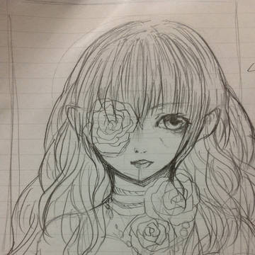 壊れそうな心に気づいてよ（ラフ画？）