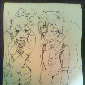 BLAZBLUEのマコトとTOX2のルドガー。