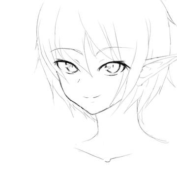 elf girl sketch