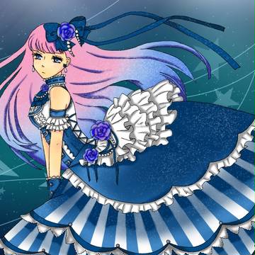 青いドレス