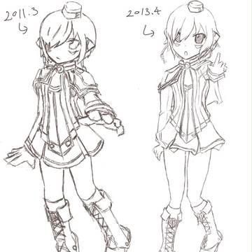 将校イヴ描き直し