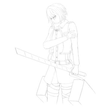 ミカサ 落書き