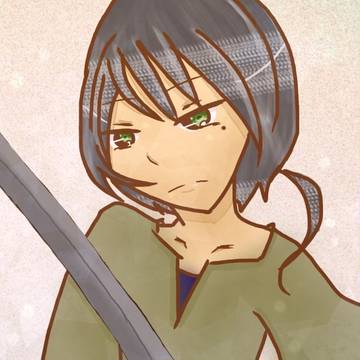 刀を持った青年