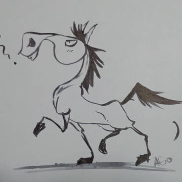 落書き　馬