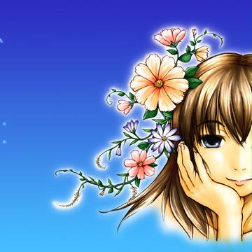 girl with flower