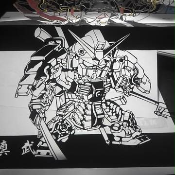 武者ガンダム　切り絵