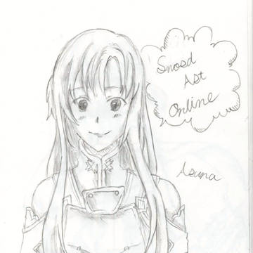 ソードアート・オンラインをシャーペン画で描いてみた