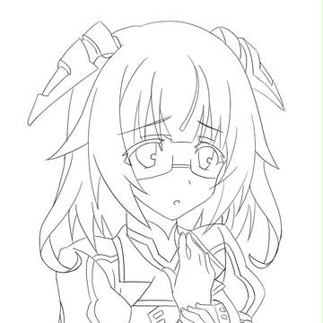 更識簪 トレス 線画