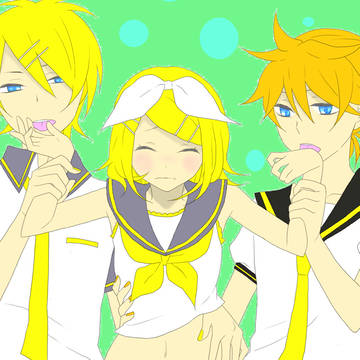 鏡音塗らせていただきました