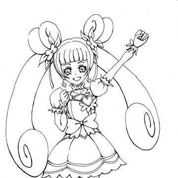 キュアロゼッタ　ぬりえ用