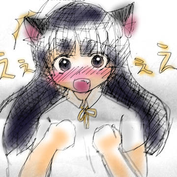 びっくり黒猫！