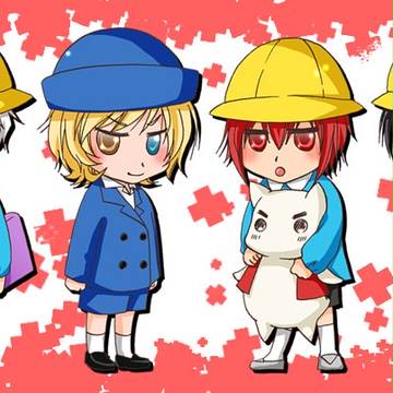 嵐に巻き込まれる園児