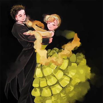 額縁と花